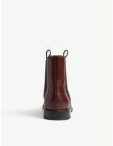 Thumbnail for your product : Brunello Cucinelli Bead-embellished leather and cashmere Chelsea boots