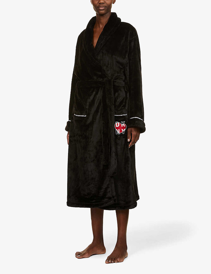 DKNY Logodetail dressing gown ShopStyle Nightgowns