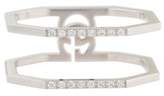 Thumbnail for your product : Gucci 18K Diamond Running G Ring