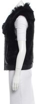 Thumbnail for your product : Helmut Lang Fur-Trimmed Leather Vest
