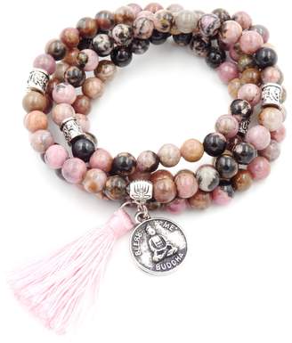 Malahill Mala Beads Bracelet, Buddhist Mala Prayer Beads, Buddha Bless Me Statement Necklace