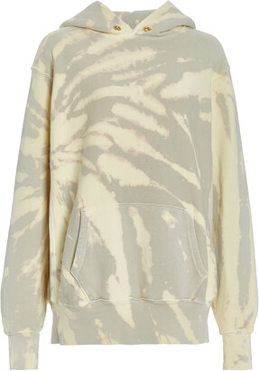 LES TIEN Exclusive Cropped Tie-Dyed Cotton Hoodie