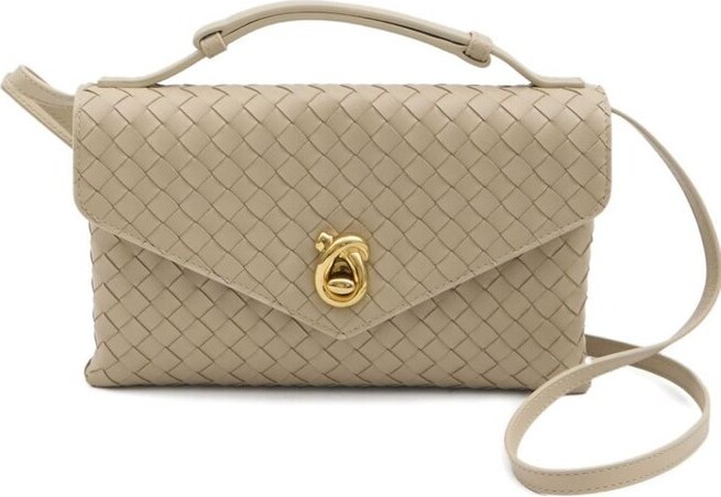 Bottega Veneta Intrecciato Knot Lock Crossbody Bag