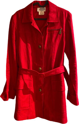 PENER women red charming wool jacket Long Trench Coat Woolen coat, Red, 2 :  : Clothing, Shoes & Accessories