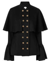 Thumbnail for your product : Caroline Constas Johan Bell Sleeve Black Coat