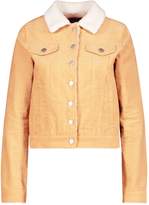 Thumbnail for your product : boohoo Borg Collar Cord Jacket