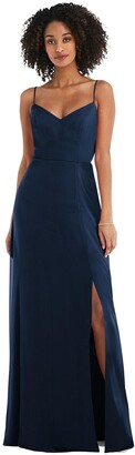 Dessy Collection Dessy Collection Tie-Back Cutout Maxi Dress with Front Slit
