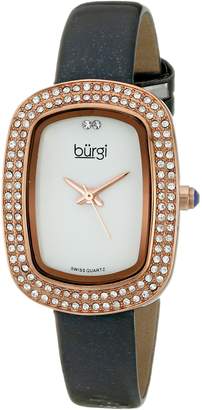 Burgi Women's BUR111GY Analog Display Swiss Quartz Grey Watch