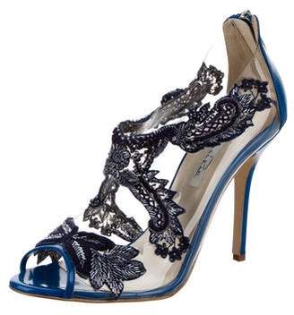 Oscar de la Renta Ambria Embellished Sandals w/ Tags