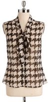 Thumbnail for your product : Tahari ARTHUR S. LEVINE Printed Tie-Neck Blouse