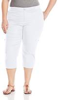 Thumbnail for your product : Rafaella Women's Plus Size Pull On Poplin Capri with Pockets