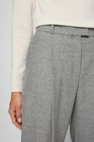 Thumbnail for your product : HUGO BOSS Relaxed-fit trousers with front pleats and cropped length