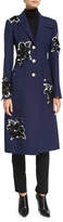 Thumbnail for your product : Derek Lam Floral-Embellished Tailored Single-Breasted Coat