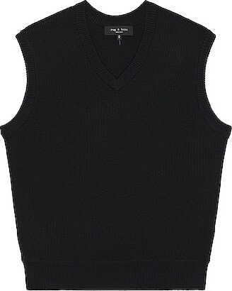 Rag & Bone Harvey Sweater Vest in Black - ShopStyle
