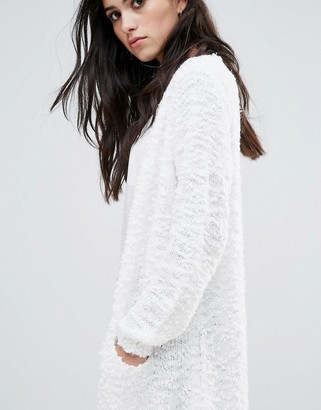 Only Pop Feather Open Cardigan