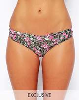 Thumbnail for your product : ASOS FULLER BUST Exclusive Blossom Floral Wrap Hipster Bikini Bottom