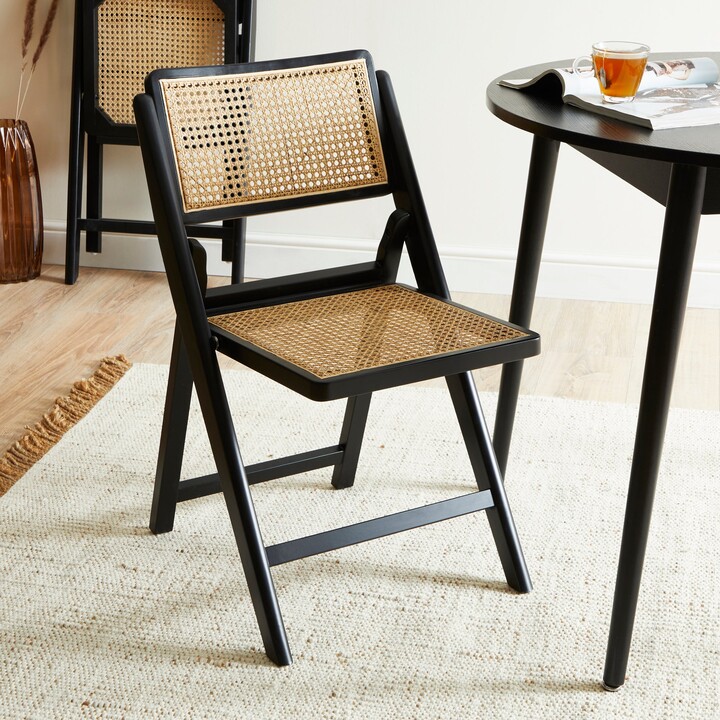 Dunelm Franco Folding Dining Chair, Black Beech Wood Black ShopStyle