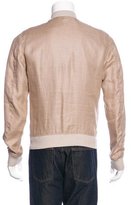 Thumbnail for your product : Dolce & Gabbana Lambskin-Paneled Linen Jacket