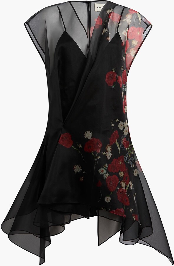 Merith Dress in Black and Red