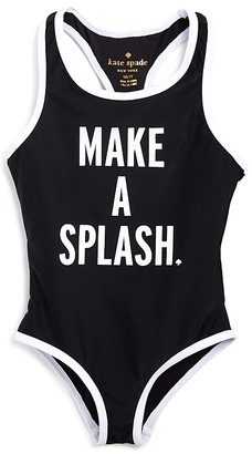 Kate Spade Girls' Make a Splash One Piece Swimsuit - Little Kid