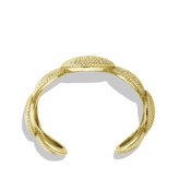 Thumbnail for your product : David Yurman Cable Coil Cuff with Diamonds in Gold