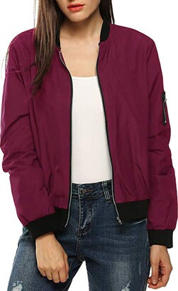 ladies thin bomber jacket