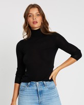 Thumbnail for your product : Atmos & Here Atmos&Here - Women's Black Jumpers - Lani Turtle Neck Merino Knit Sweater - Size 8 at The Iconic