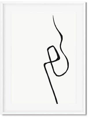 Abstract House Minimal Line Art Print Quality Frame Made In Britain