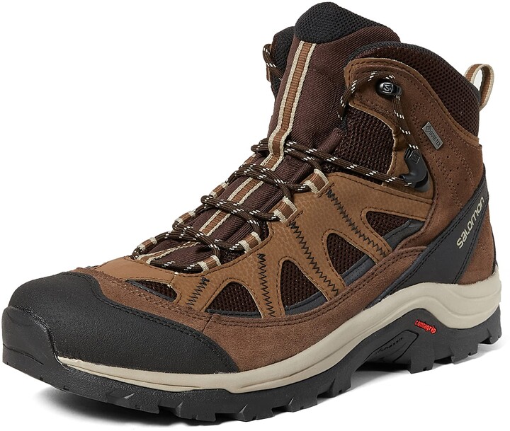 Salomon Men's Authentic Leather & GORETEX Backpacking Boots ShopStyle
