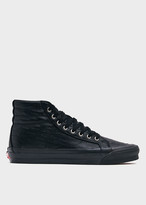 leather black vans cheap