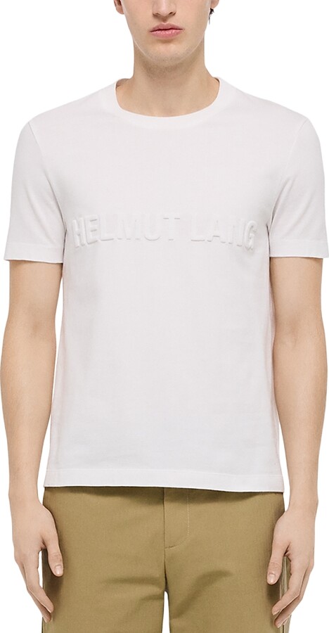Helmut Lang Short Sleeve Embossed Logo Tee