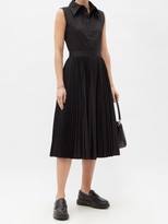 Thumbnail for your product : DUNCAN Ophelia Pique-panelled Cotton-poplin Shirt Dress - Black