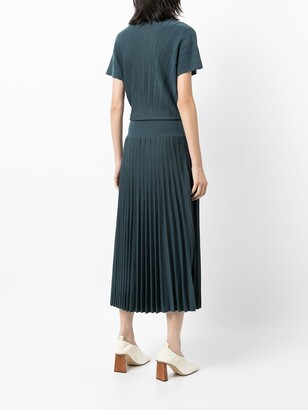 Agnona Extra-Fine silk high-neck dress