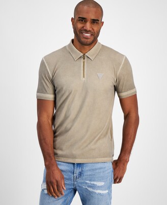 【 stein 】 Polo Half Sleeve Shirt Buy Grey/Clay Red/Ecru Textured Regular Fit Short Sleeve