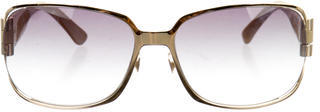 Saint Laurent Oversize Metallic Sunglasses