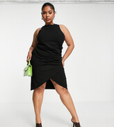 Thumbnail for your product : Extro & Vert Plus racer back bodycon dress in black