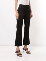 Thumbnail for your product : Brunello Cucinelli Cropped Kick-Flare Trousers