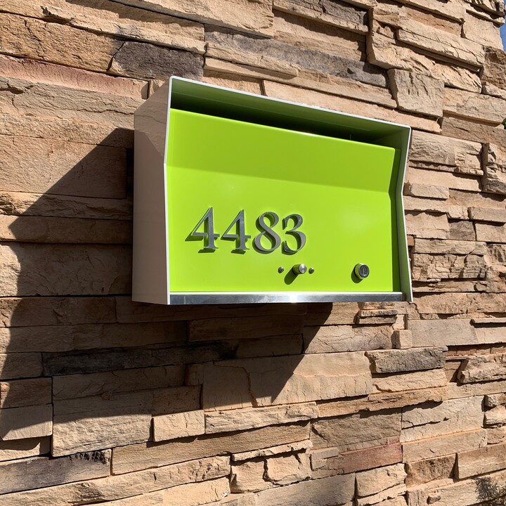 Etsy Retrobox Locking Wall Mounted Mailbox in White, Midcentury Modern Contemporary Retro Designed