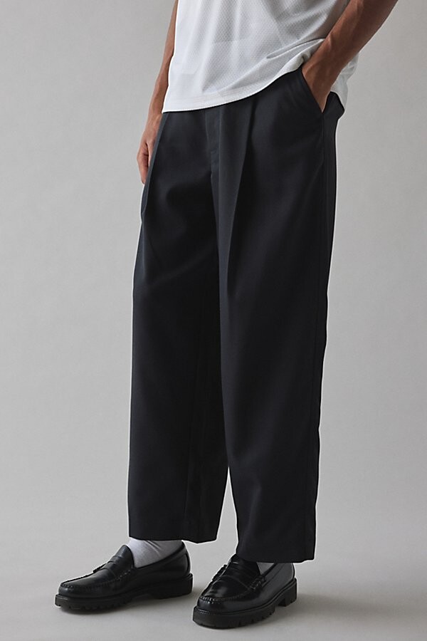 Standard Cloth Jason Relaxed Pleated Trouser Pant in Black
