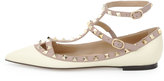 Thumbnail for your product : Valentino Rockstud Cage Ballerina, Ivory