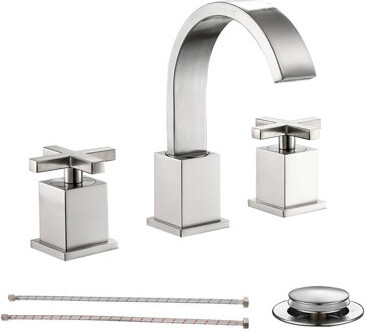 Topcraft Double Handle Bathroom Faucet With Pop-Up Drainer