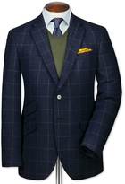 Thumbnail for your product : Charles Tyrwhitt Classic fit blue check luxury border tweed jacket