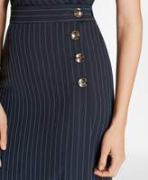 Thumbnail for your product : Brooks Brothers Pinstripe Faux-Wrap Slim Skirt