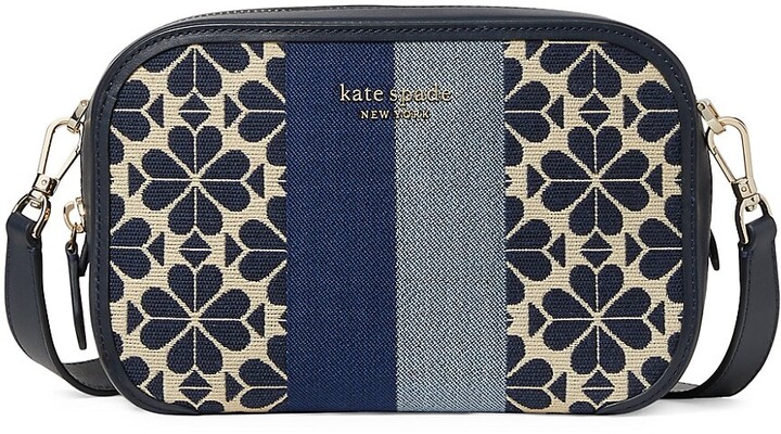Kate Spade New York Spade Flower Jacquard Stripe Medium Camera Bag - Cream Multi