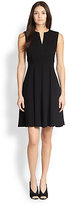 Thumbnail for your product : Burberry Flared Notched-Neck Dress