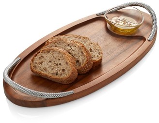 Nambe Two-Piece Braid Serving Board & Dipping Dish Set