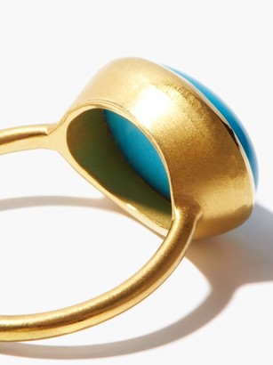 Irene Neuwirth Turquoise & 18kt Gold Ring - Blue