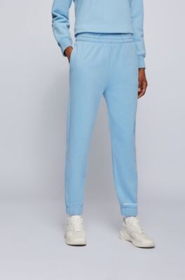 Boss Cotton-blend tracksuit bottoms with logo print
