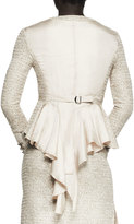 Thumbnail for your product : Nina Ricci Tweed Drape-Back Zip Jacket