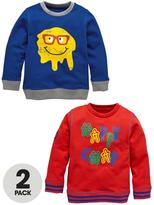 Thumbnail for your product : Ladybird Boys Happy Crew Sweat Tops (2 Pack)